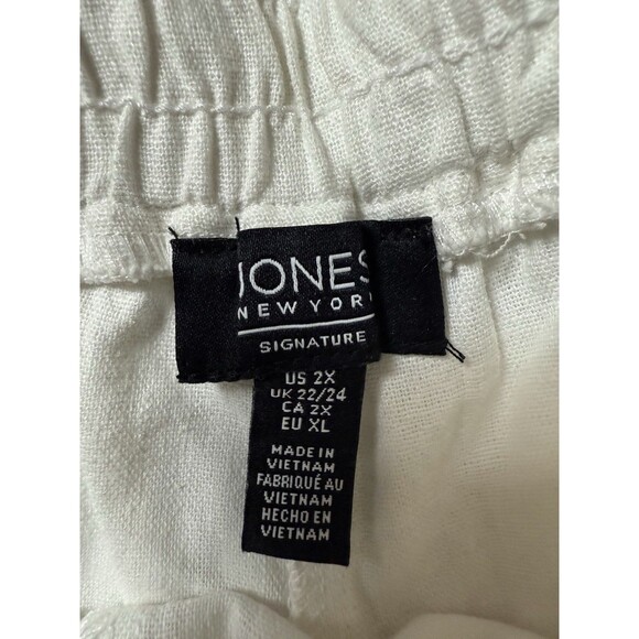 Jones New York Womens Crop Pants With Elastic Waist Band Stretch White Size 2X - Picture 15 of 16